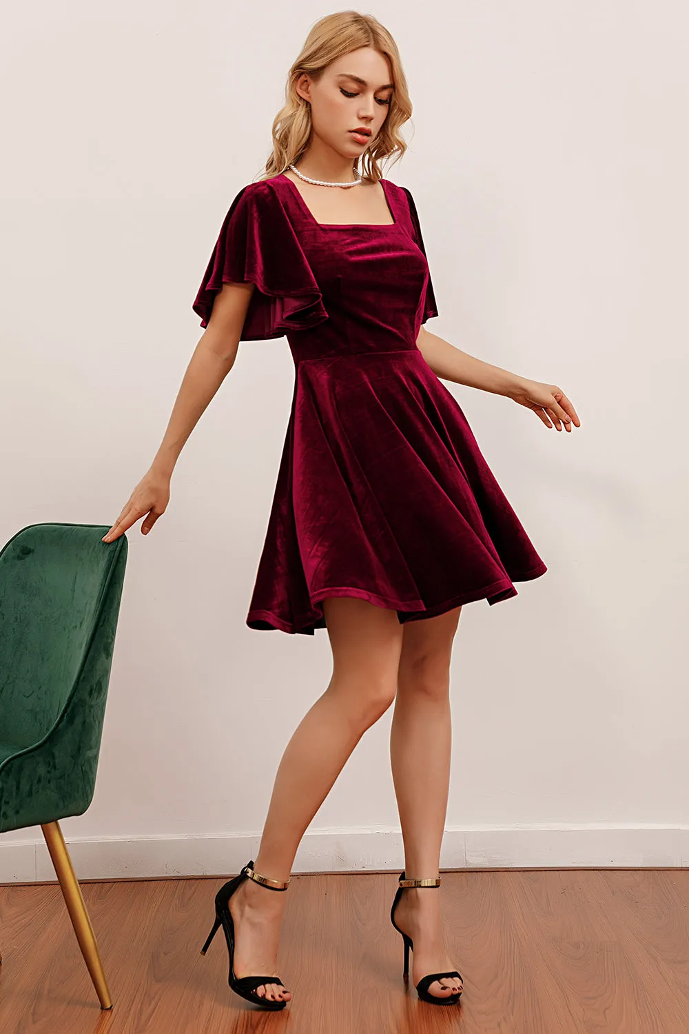 Velvet Short Party Dress sold by Zapaka product image thumbnail 3