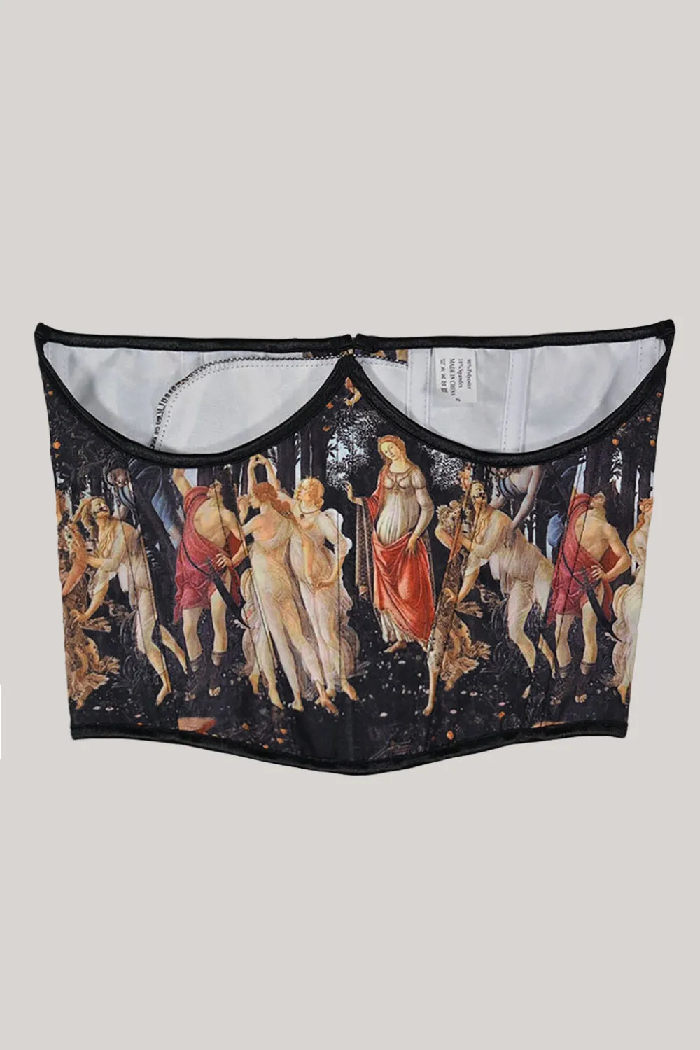 Stylish Black Corset Lace Up Top with Pattern sold by Zapaka product image thumbnail 2