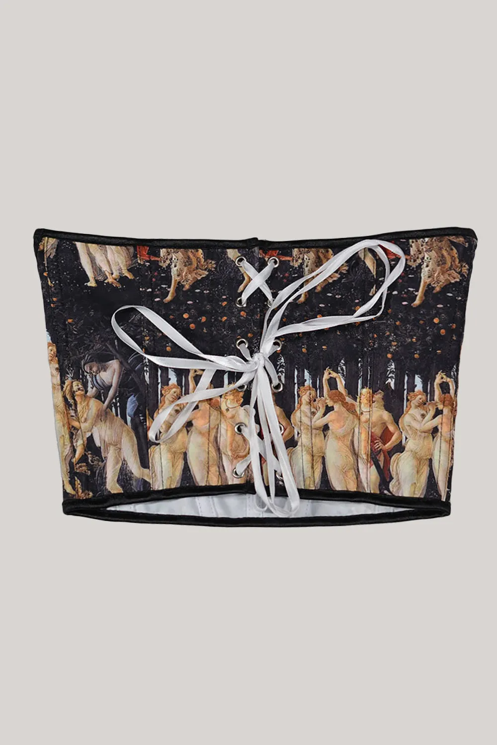 Stylish Black Corset Lace Up Top with Pattern sold by Zapaka product image thumbnail 3