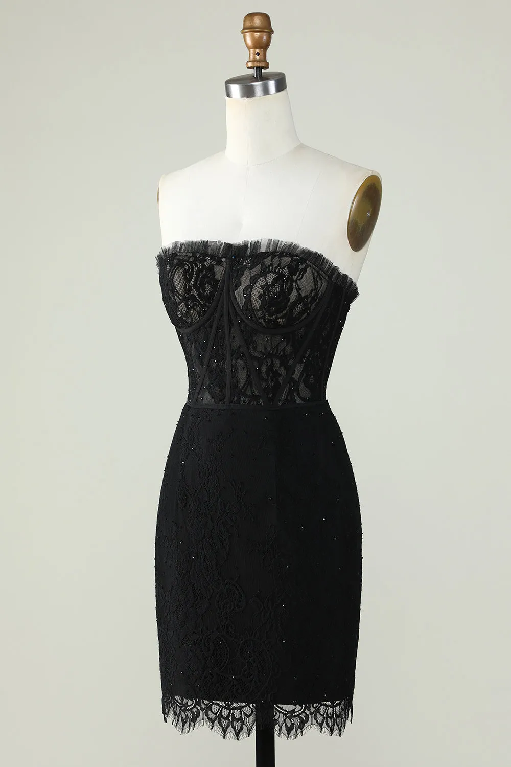 Strapless Black Homecoming Dress with Beading sold by Zapaka product image thumbnail 3