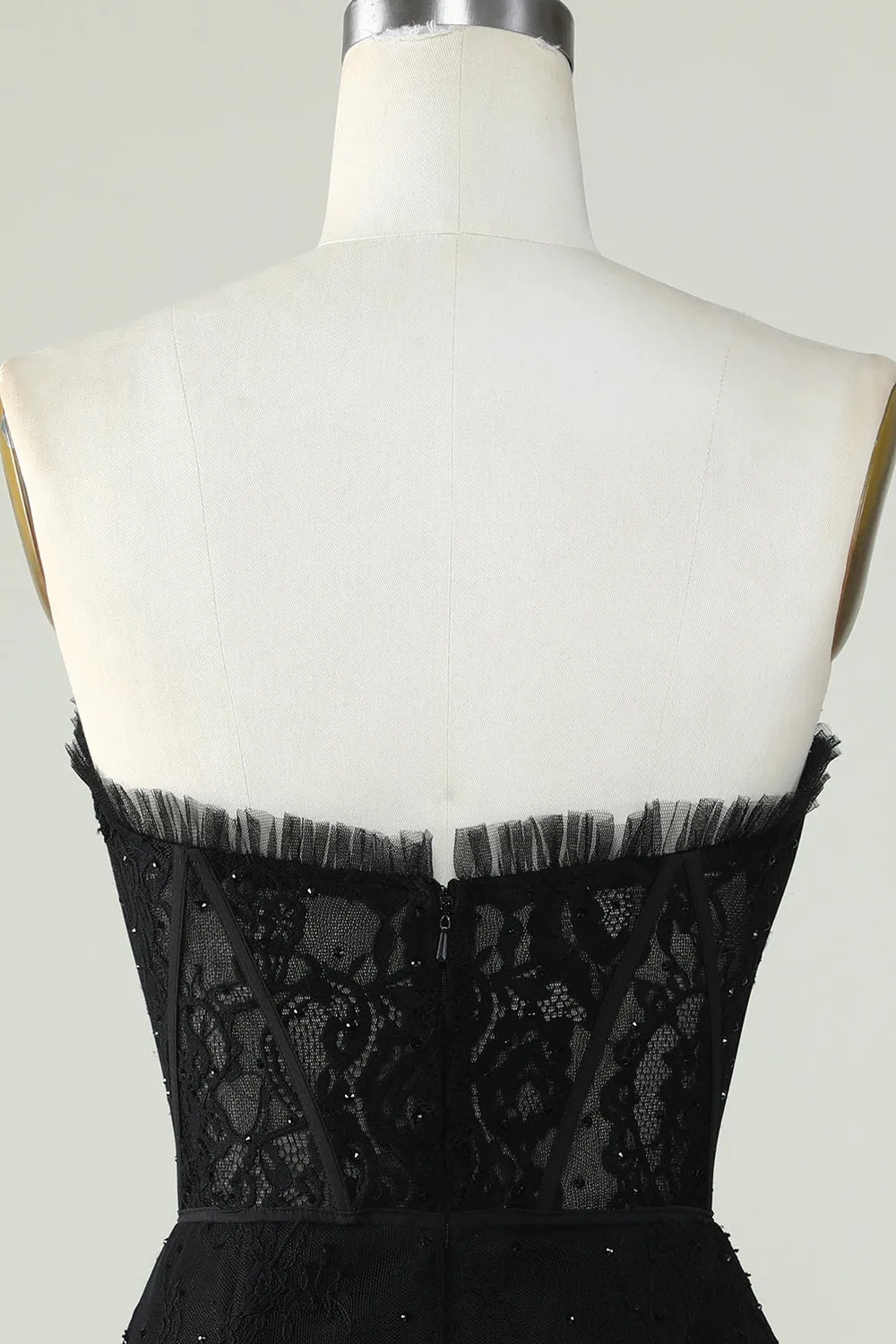 Strapless Black Homecoming Dress with Beading sold by Zapaka product image thumbnail 5