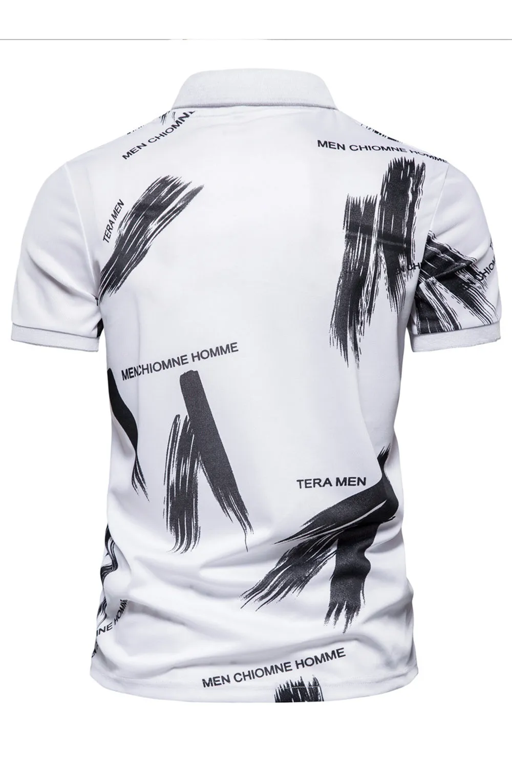 Black Men's Slim Fit Short Sleeves Cotton Polo Shirt sold by Zapaka product image thumbnail 5