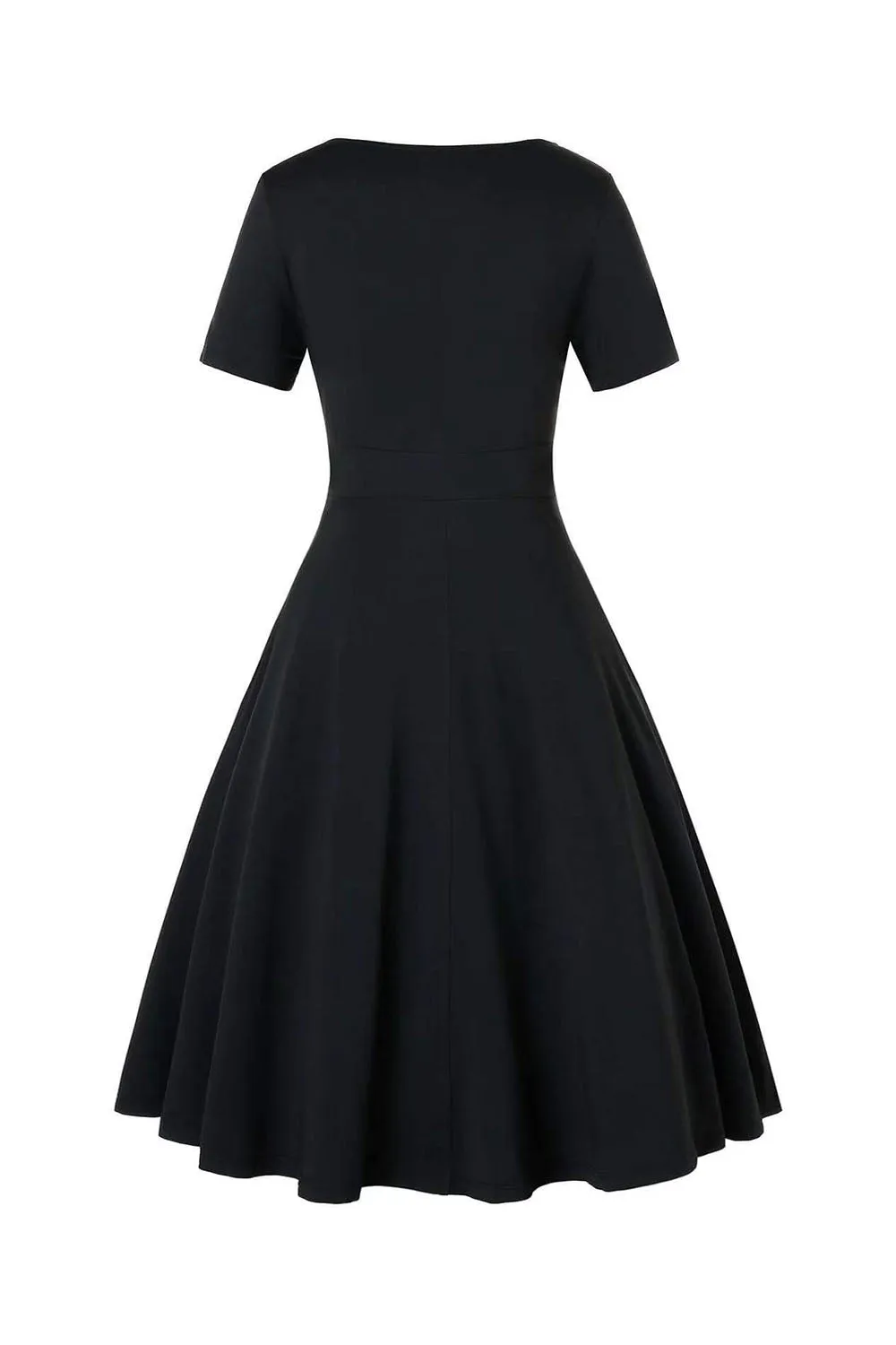 Sweetheart Green Sequins Short Sleeve Swing Dress sold by Zapaka product image thumbnail 2