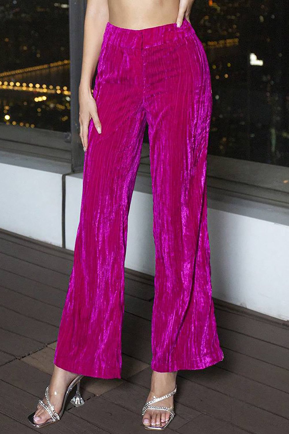 Fuchsia Women Suit Pant sold by Zapaka