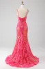 Sparkly Mermaid Fuchsia Prom Dress with Sequins sold by Zapaka