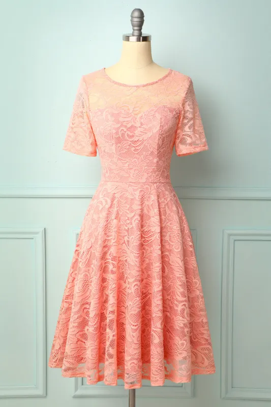 Blush Midi Lace Bridesmaid made by Zapaka