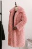 Blush Lapel Neck Long Faux Fur Women Coat sold by Zapaka