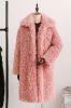 Blush Lapel Neck Long Faux Fur Women Coat sold by Zapaka