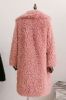 Blush Lapel Neck Long Faux Fur Women Coat sold by Zapaka