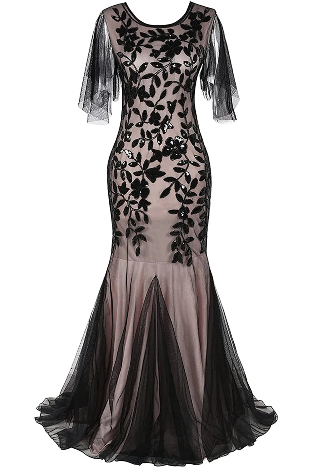 Plus Size Long 1920s Flapper Dress with Sequin sold by Zapaka product image thumbnail 4