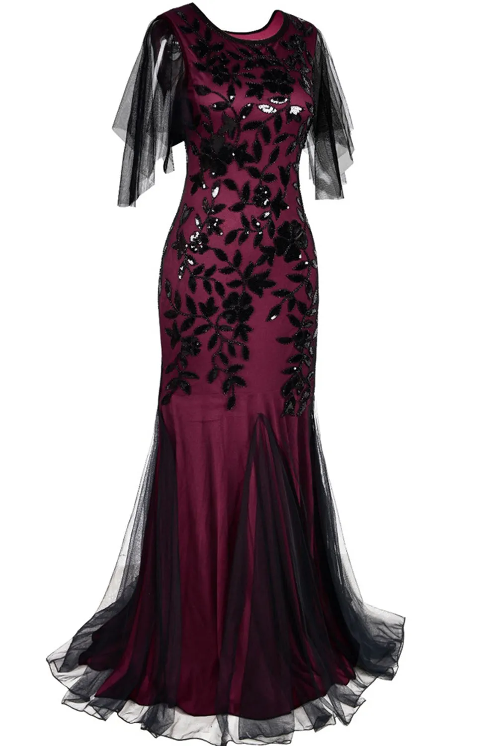 Plus Size Long 1920s Flapper Dress with Sequin sold by Zapaka product image thumbnail 3