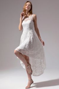 Asymmetrical White Lace sold by Zapaka
