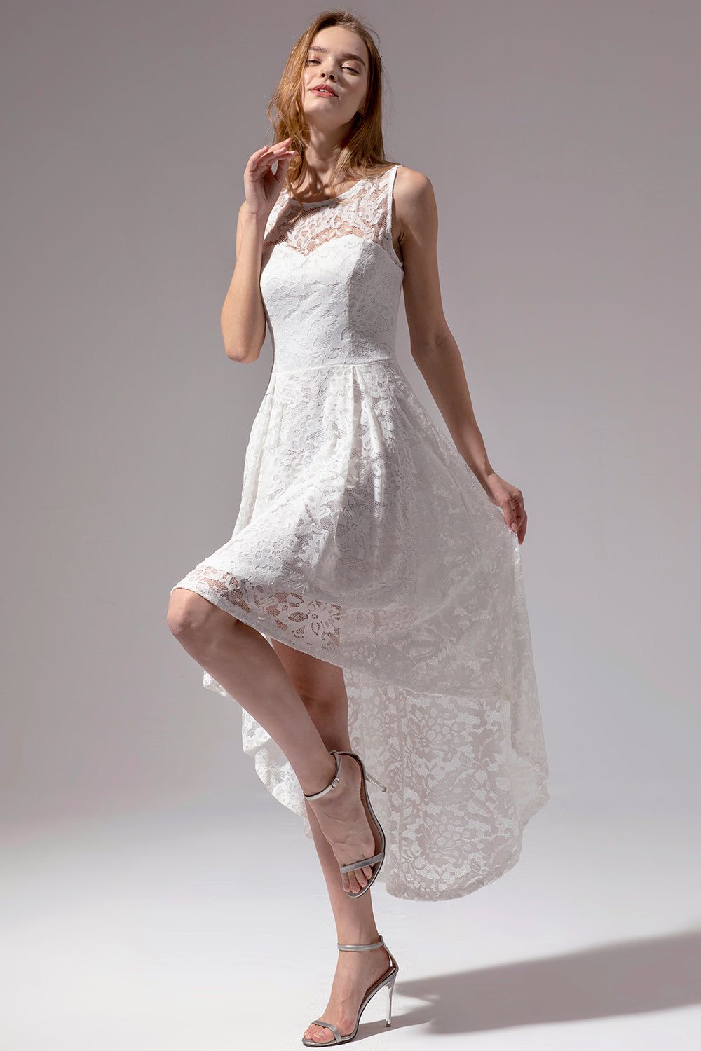 Asymmetrical White Lace sold by Zapaka product image thumbnail 4