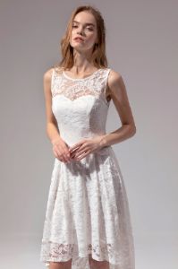 Asymmetrical White Lace sold by Zapaka