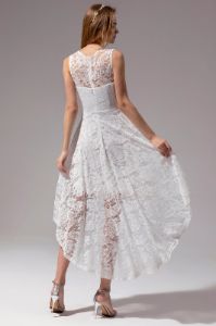 Asymmetrical White Lace sold by Zapaka