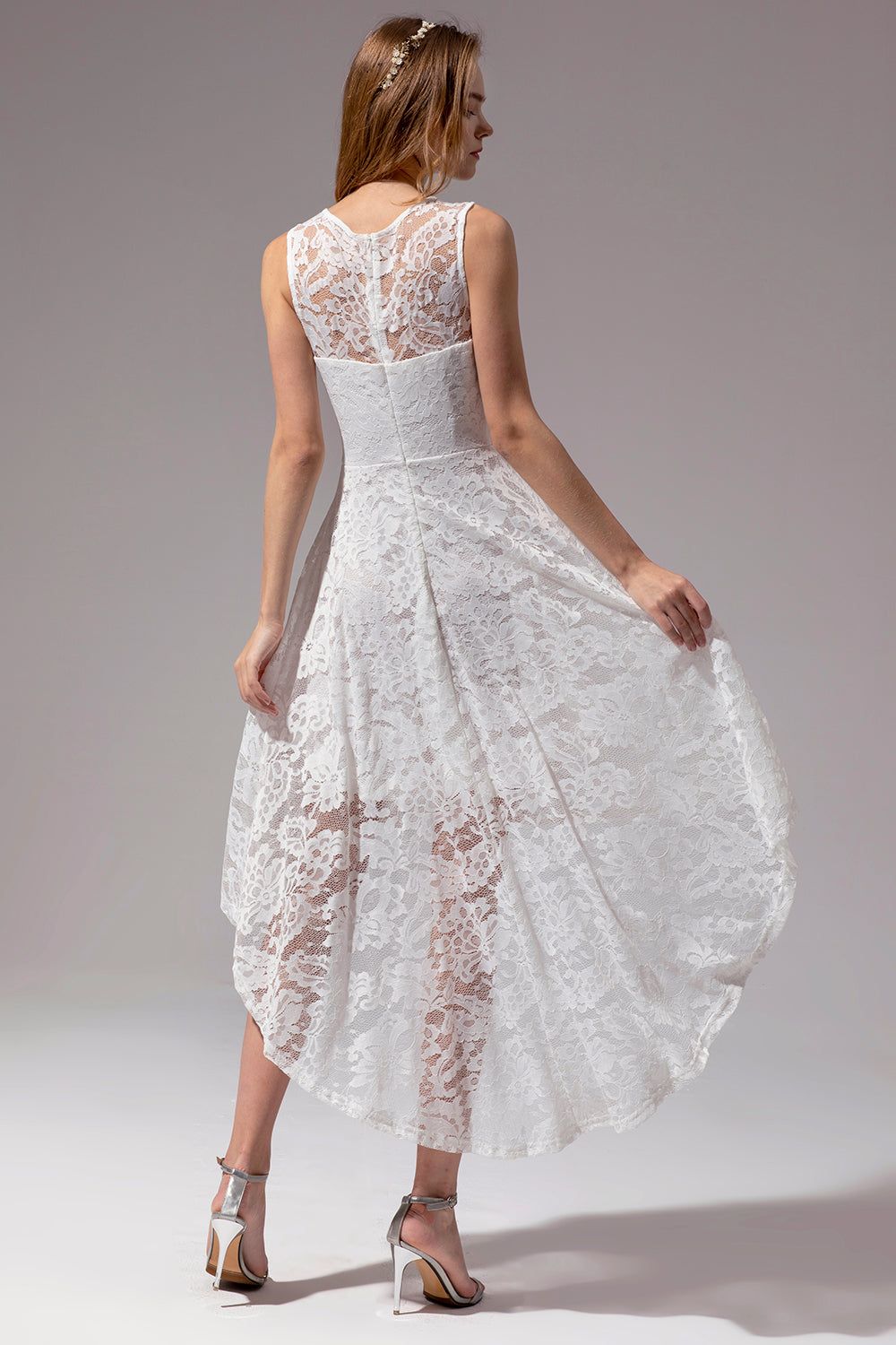 Asymmetrical White Lace sold by Zapaka product image thumbnail 2