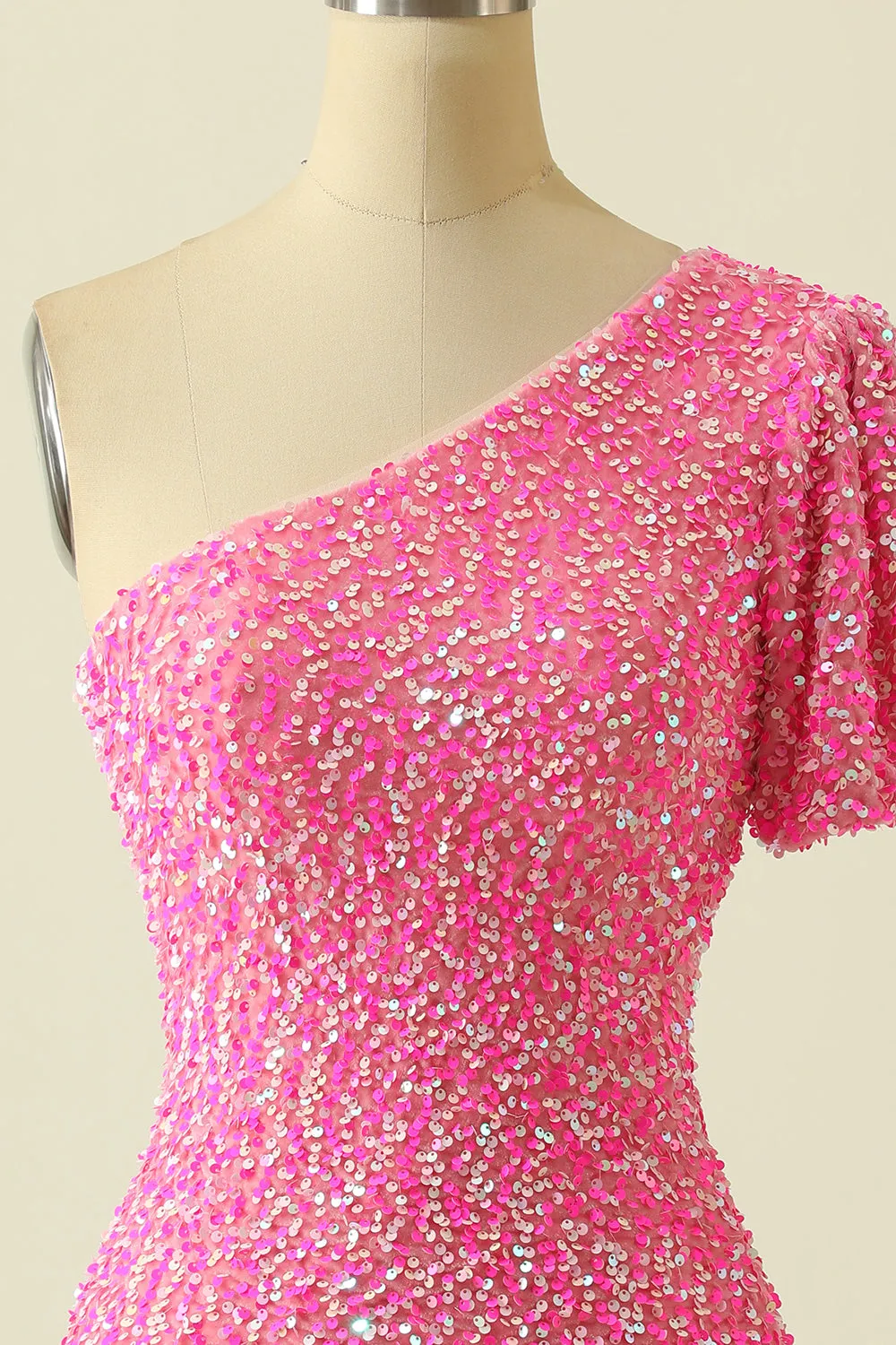 One Shoulder Sequins Homecoming Dress sold by Zapaka product image thumbnail 4