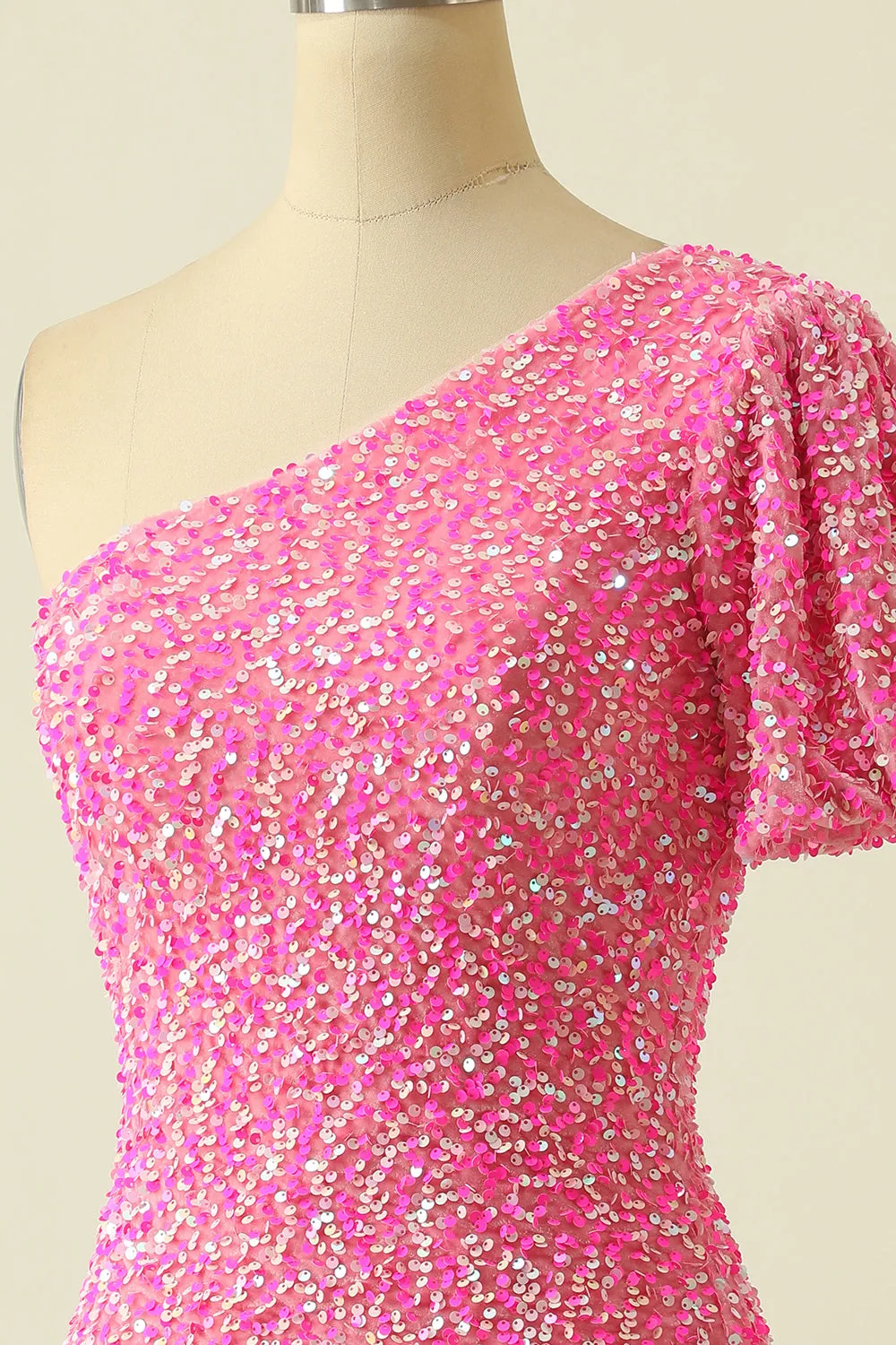 One Shoulder Sequins Homecoming Dress sold by Zapaka product image thumbnail 5