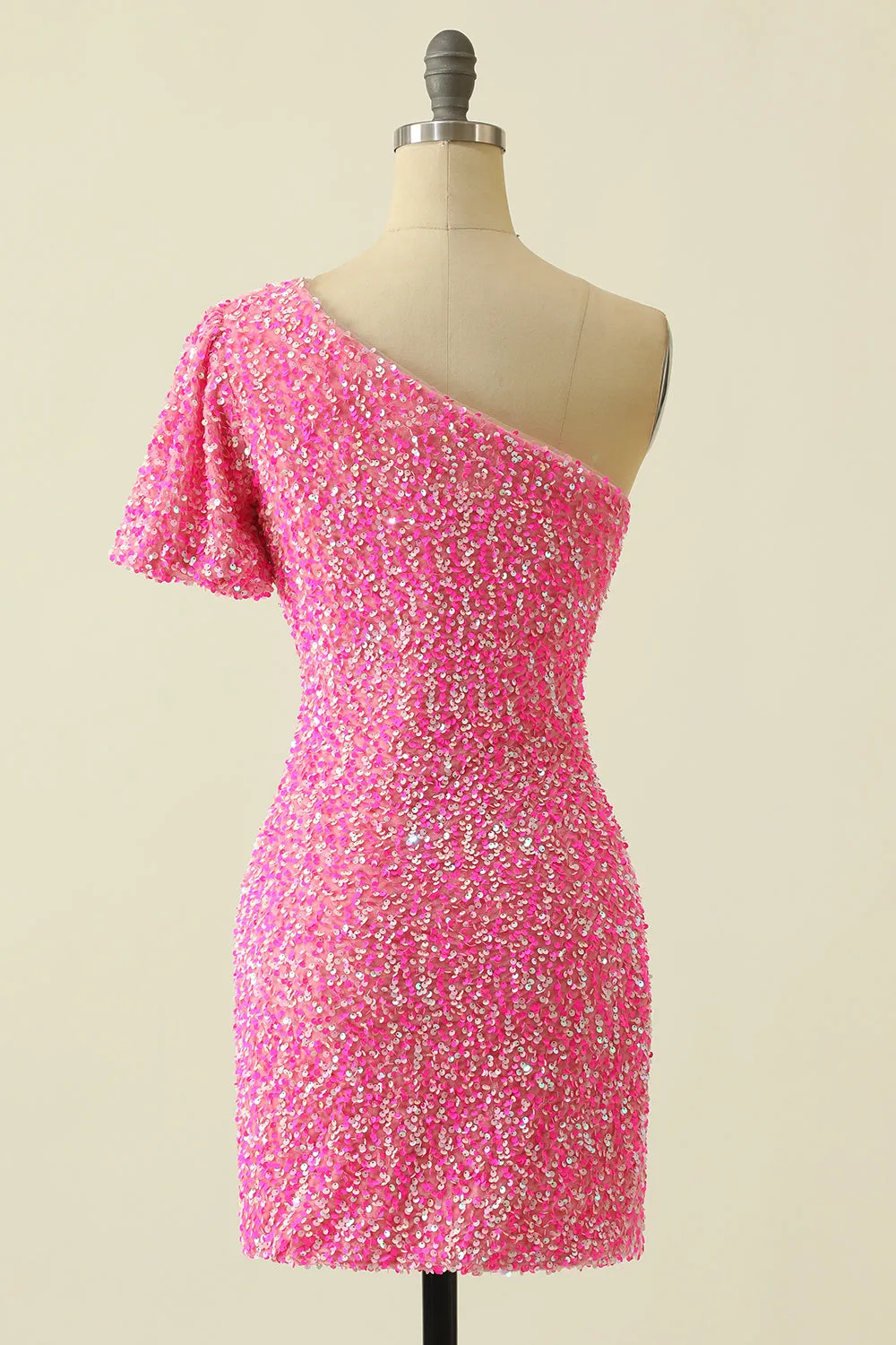 One Shoulder Sequins Homecoming Dress sold by Zapaka product image thumbnail 2