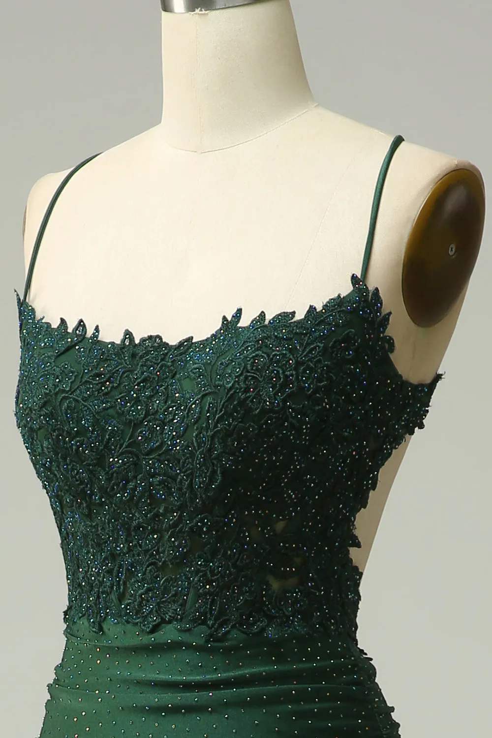 Mermaid Halter Dark Green Long Prom Dress with Appliques Beading sold by Zapaka product image thumbnail 5