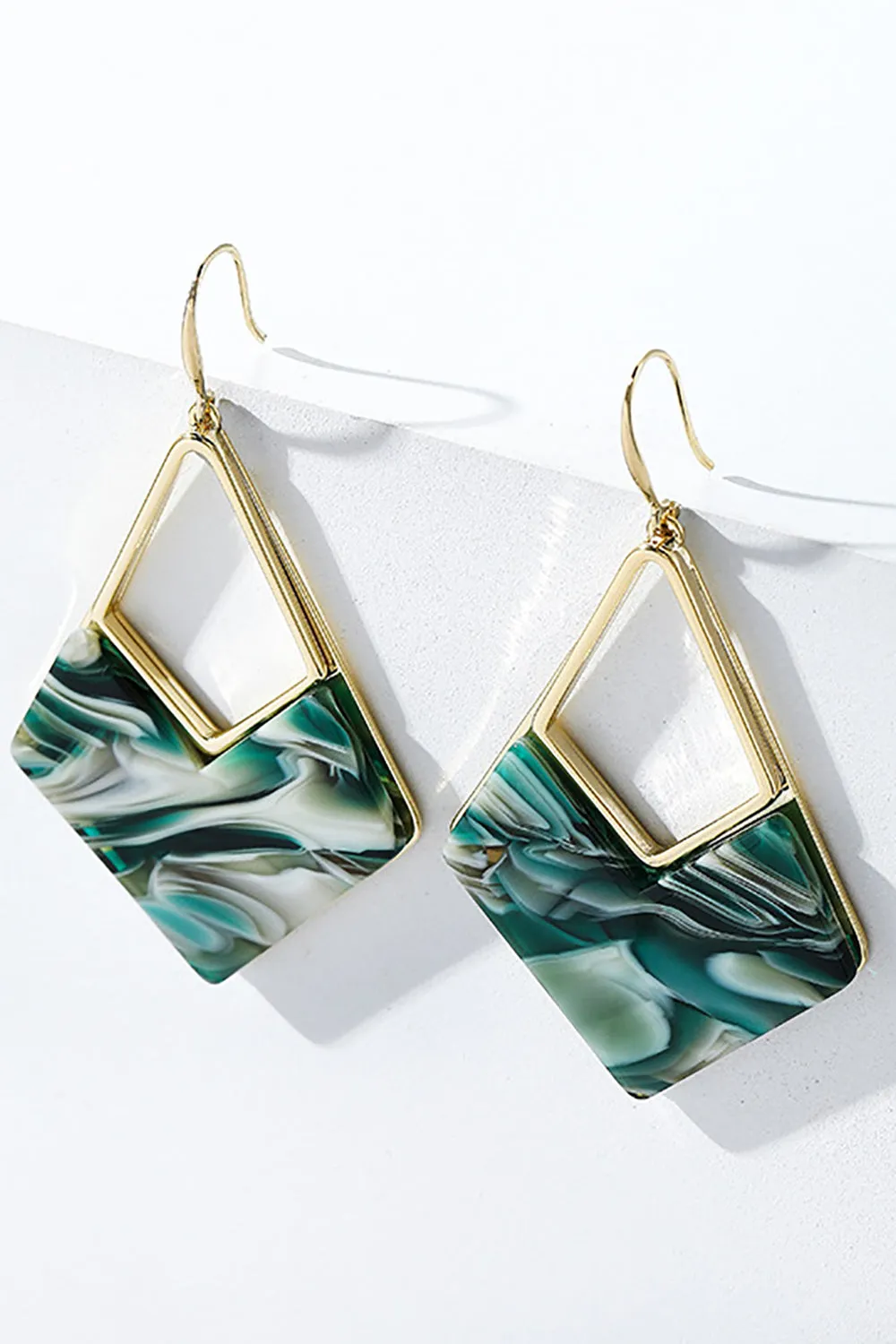 Green Diamond Long Earrings sold by Zapaka product image thumbnail 2