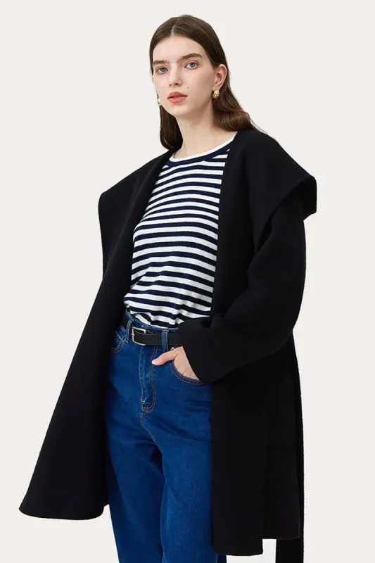 Camel Oversized Shawl Lapel Long Women Wool Coat sold by Zapaka