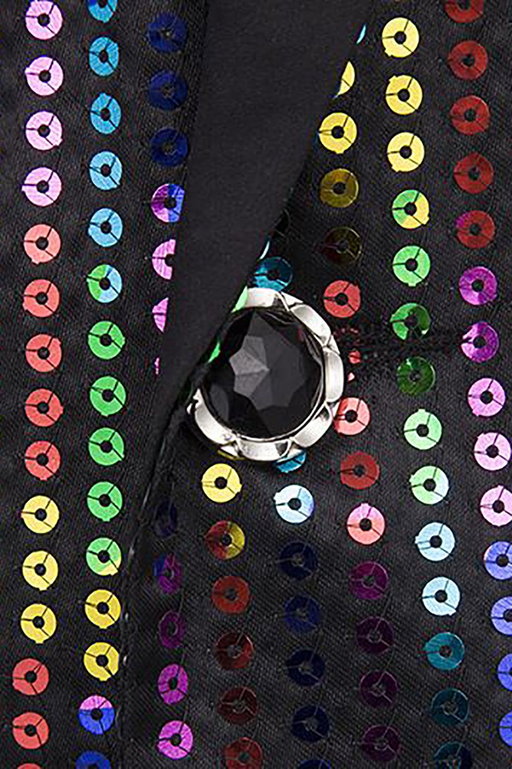 Sparkly Multi Color Sequins Shawl Lapel Men's Prom Blazer sold by Zapaka product image thumbnail 4