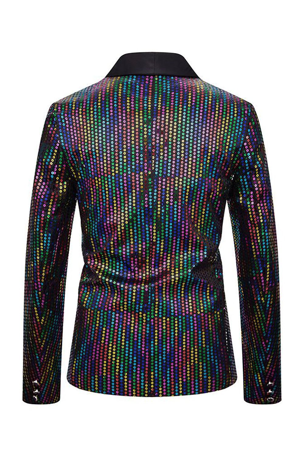Sparkly Multi Color Sequins Shawl Lapel Men's Prom Blazer sold by Zapaka product image thumbnail 2