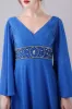 Royal Blue A-Line V-Neck Pleated Floor-Length Mother Of the Bride Dress With Beading sold by Zapaka