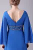 Royal Blue A-Line V-Neck Pleated Floor-Length Mother Of the Bride Dress With Beading sold by Zapaka