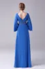 Royal Blue A-Line V-Neck Pleated Floor-Length Mother Of the Bride Dress With Beading sold by Zapaka