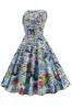 Light Blue Floral Vintage 1950s Dress sold by Zapaka