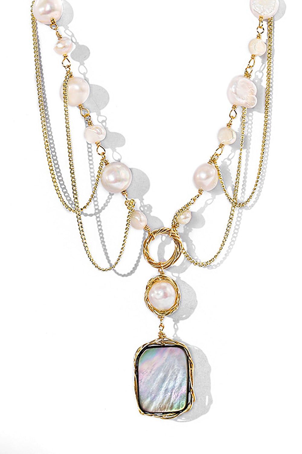 White Freshwater Cultured Pearl Necklace sold by Zapaka product image thumbnail 2