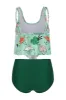 Two Piece Green Printed Swimwear sold by Zapaka