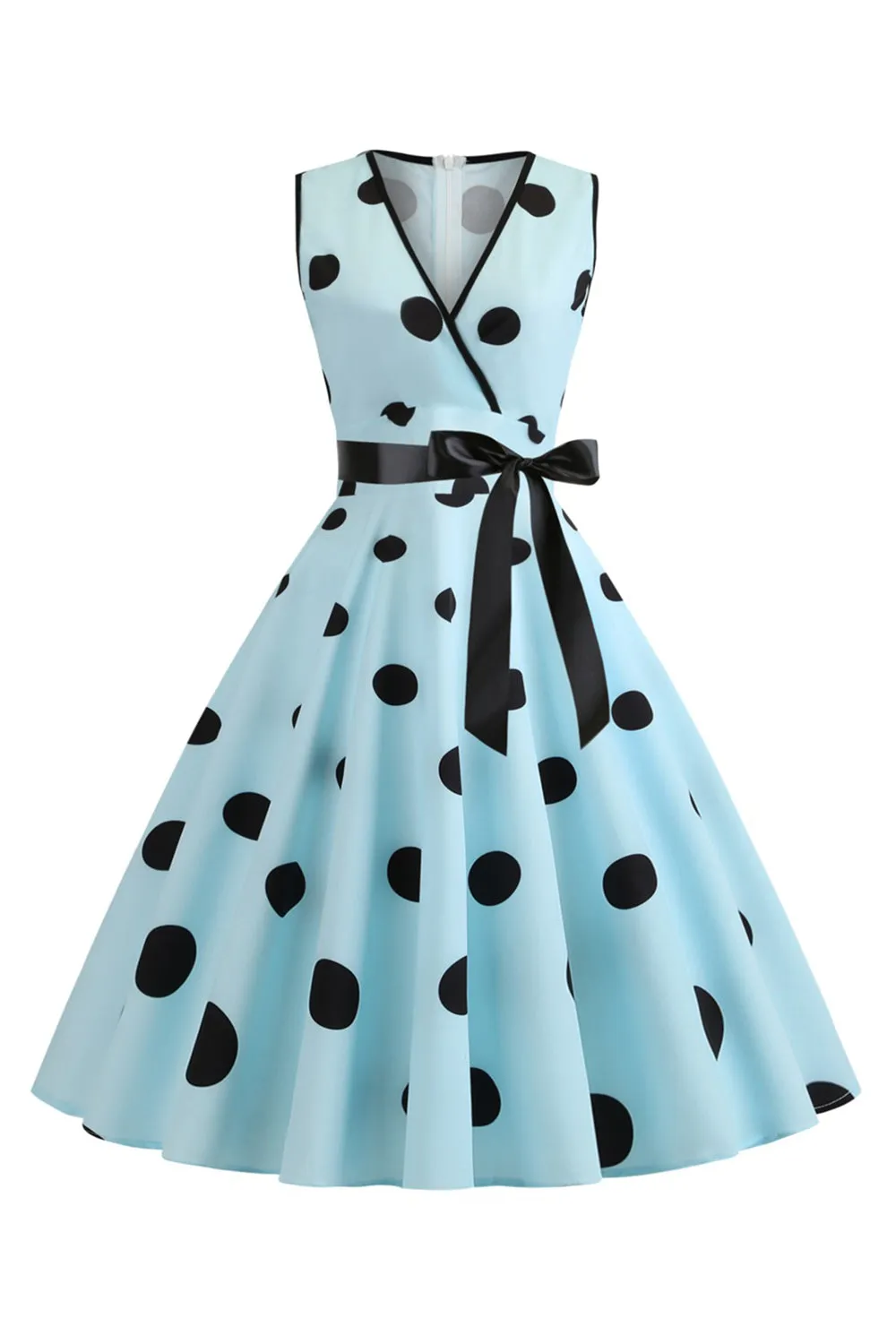 Light Blue Polka Dots Vintage 1950s Dress sold by Zapaka