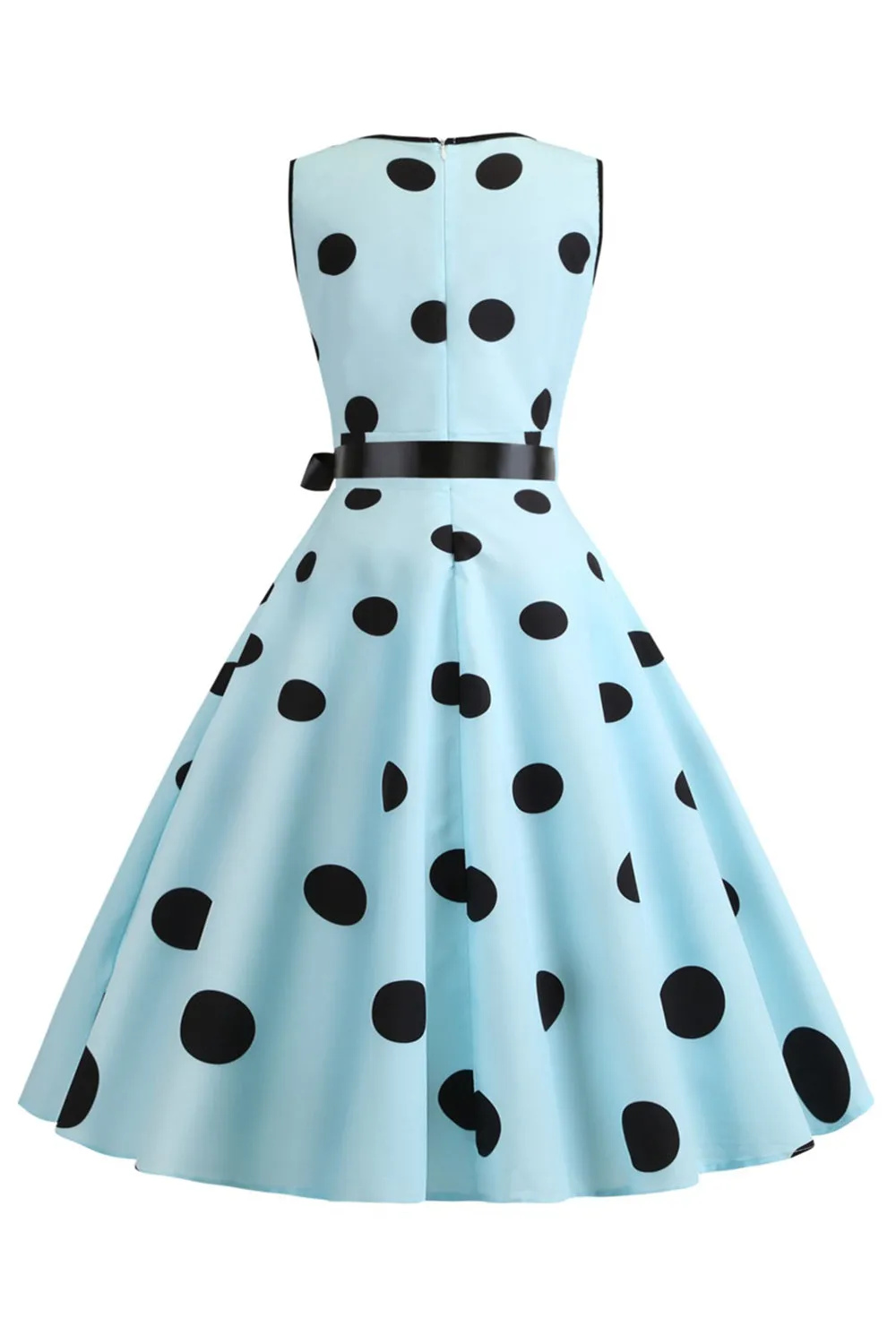 Light Blue Polka Dots Vintage 1950s Dress sold by Zapaka product image thumbnail 2