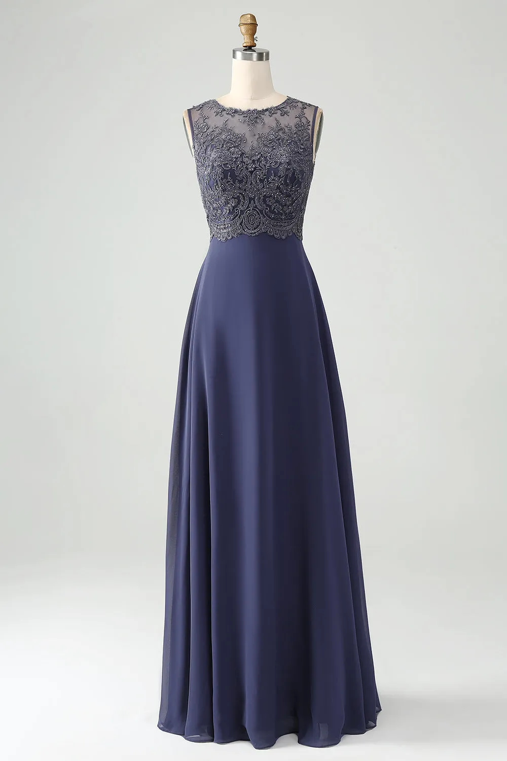 Sparkly Twilight A Line Beaded Mother of Bride Dress with Shawl sold by Zapaka product image thumbnail 3