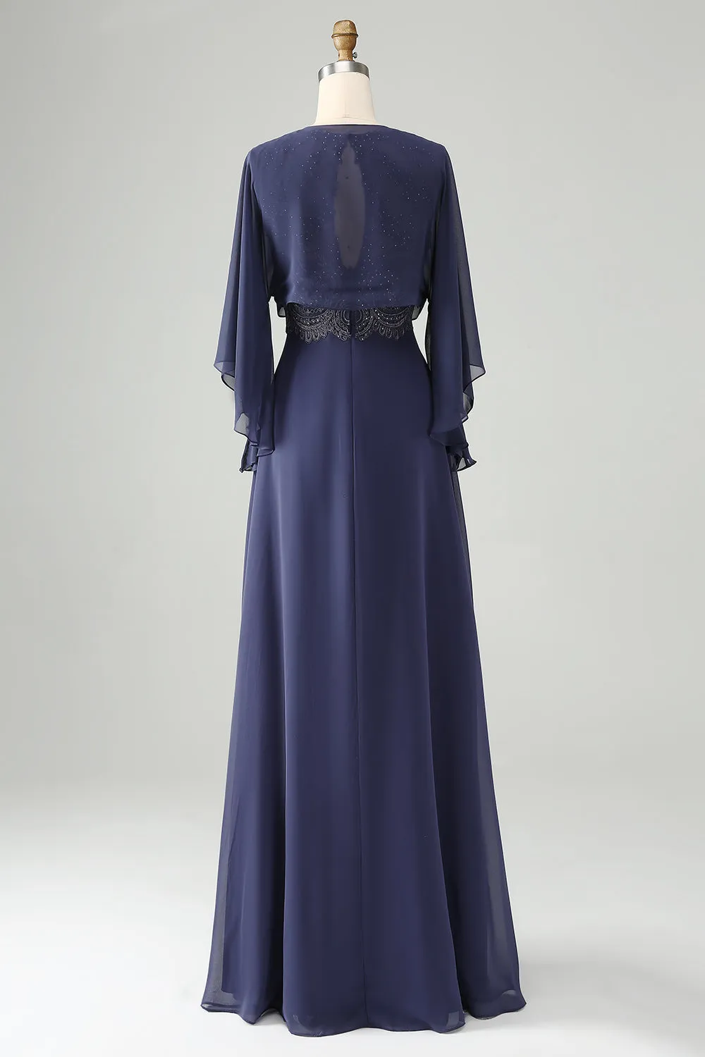 Sparkly Twilight A Line Beaded Mother of Bride Dress with Shawl sold by Zapaka product image thumbnail 2