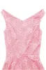Pink A Line Lace Dress with Sleeveless sold by Zapaka