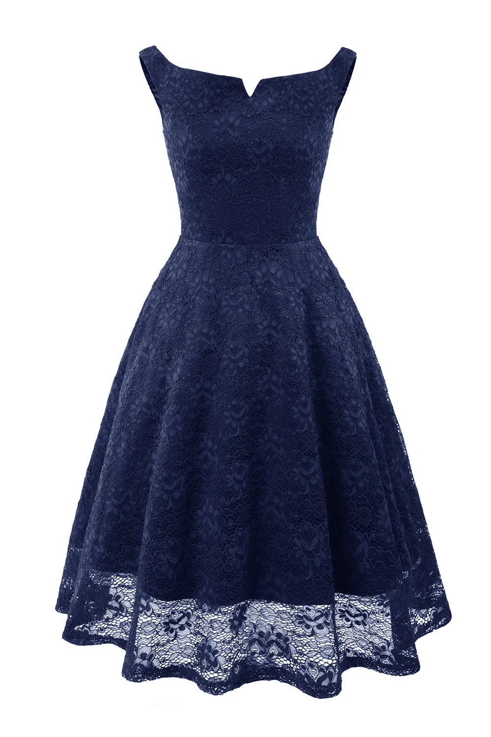 Pink A Line Lace Dress with Sleeveless sold by Zapaka product image thumbnail 5