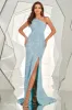 One Shoulder Sequined Mermaid Long Prom Dress sold by Zapaka