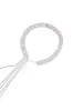 Sparkly Silver Long Crystal Collar Necklace sold by Zapaka