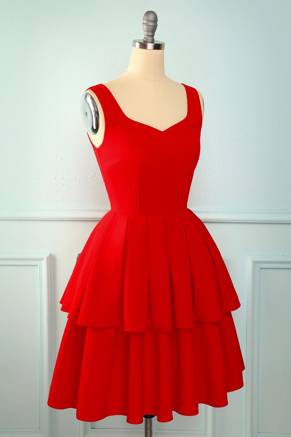 Red Tiered Dress sold by Zapaka product image thumbnail 3
