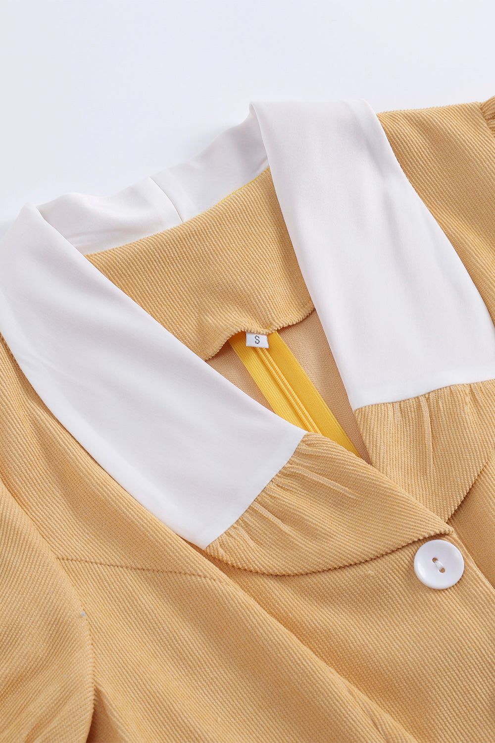 Yellow Vintage Solid 1950s Dress sold by Zapaka product image thumbnail 3