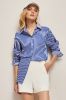 Blue Oversized Women Poplin Shirt sold by Zapaka