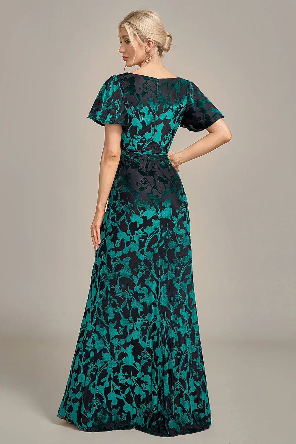 Velvet Peacock Mother of the Bride Dress sold by Zapaka product image thumbnail 2