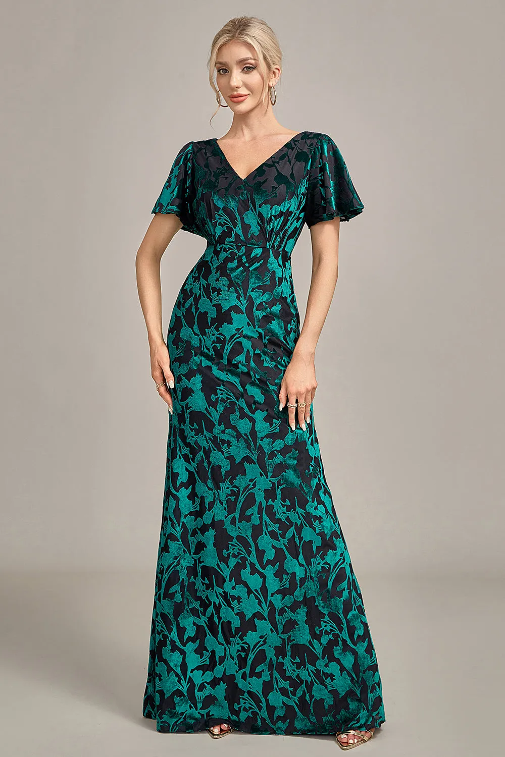 Velvet Peacock Mother of the Bride Dress sold by Zapaka