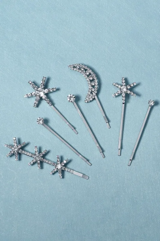 Fashion Simple Rhinestone Bangs Side Hair Clip sold by Zapaka