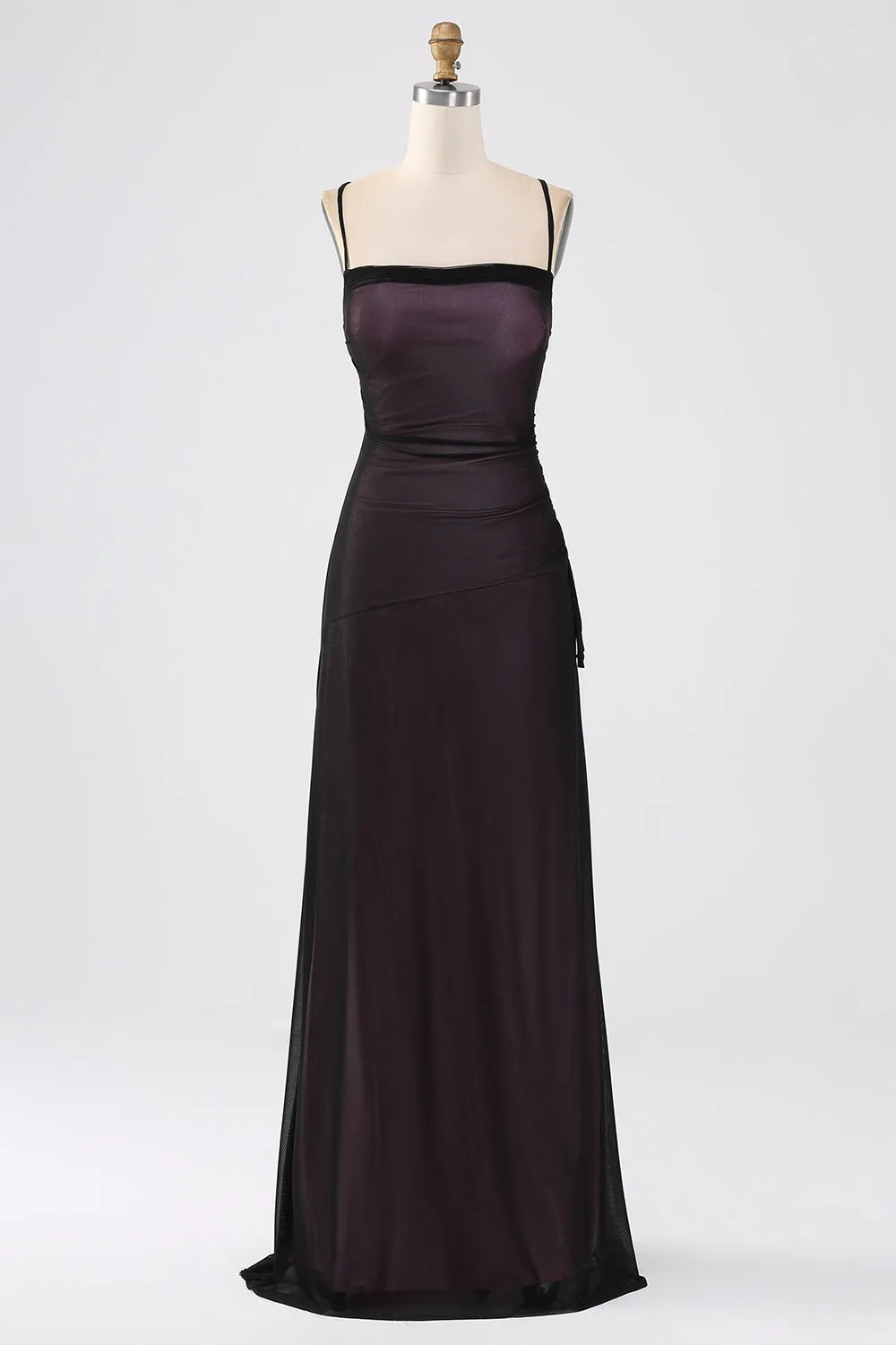 Sheath Spaghetti Straps Bridesmaid Dress With Elasticity sold by Zapaka