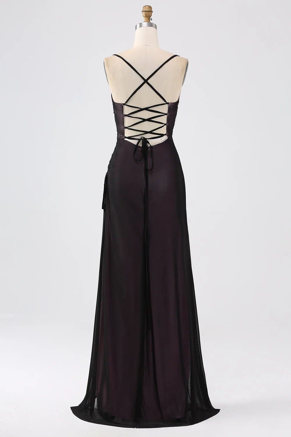Sheath Spaghetti Straps Bridesmaid Dress With Elasticity sold by Zapaka product image thumbnail 2